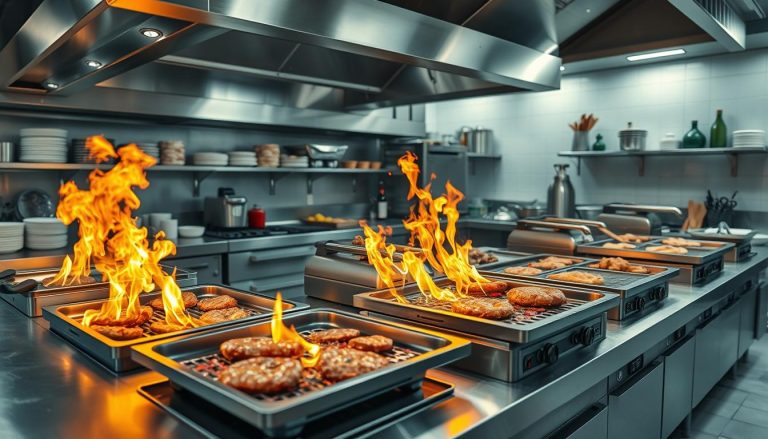 Industrial griddles for restaurants