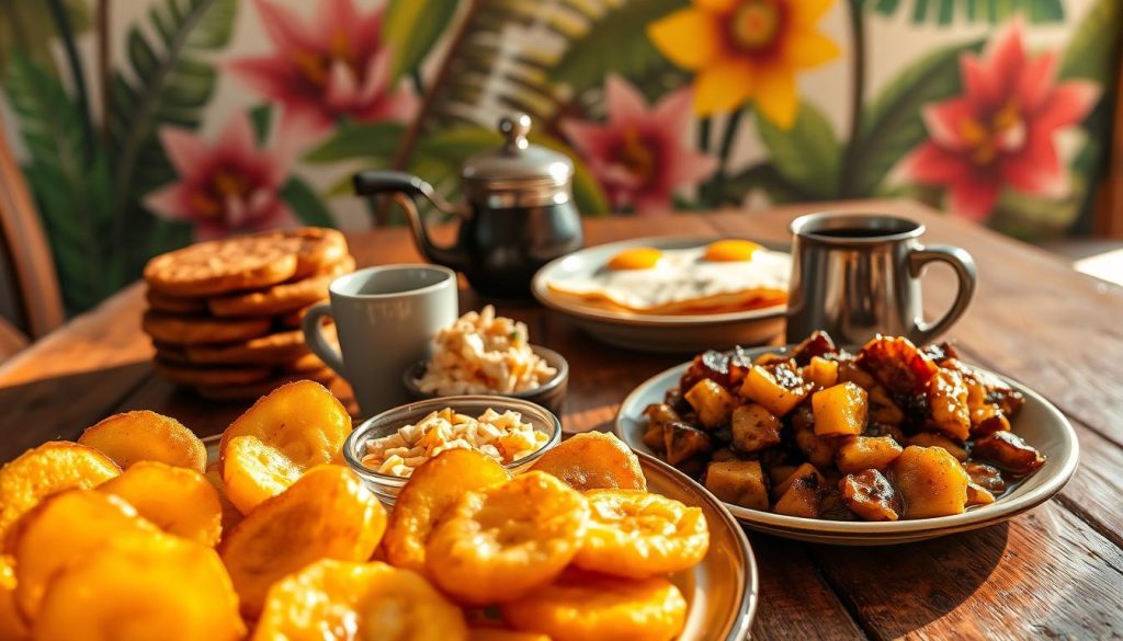 Authentic Haitian Breakfast Spread