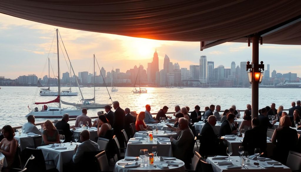 Boston Harbor Scenic Waterfront Dining