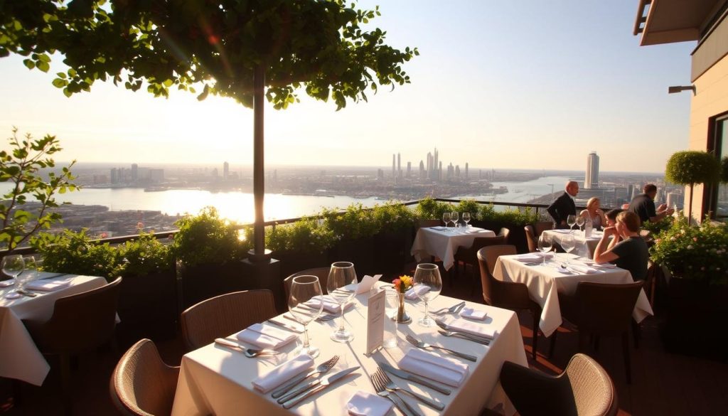 Boston Rooftop Terrace Dining at Woodshill Pier 4