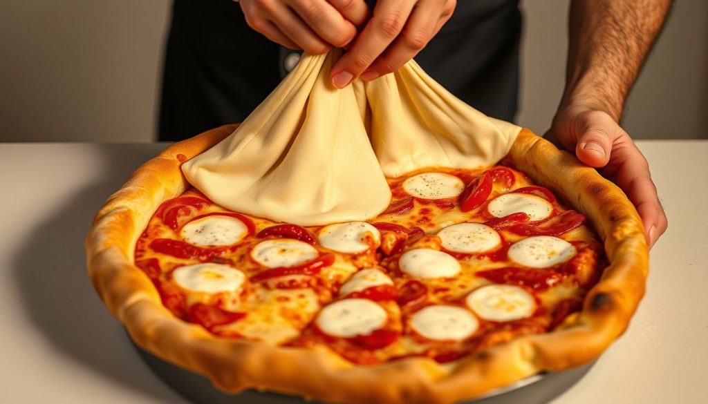 Chicago-style deep dish pizza preparation techniques