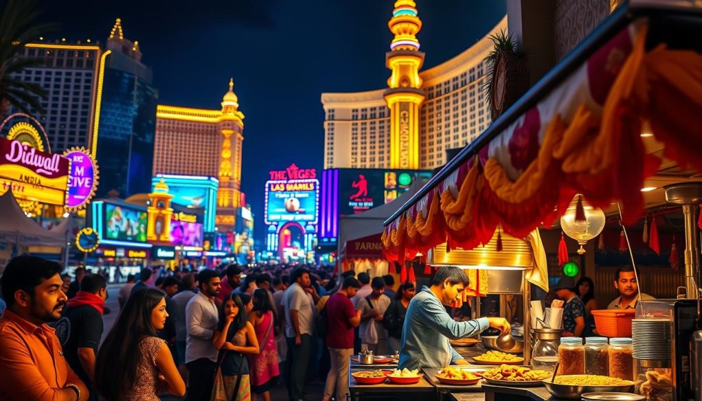 Indian street food vegas at Diwali festival