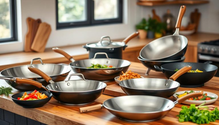 Professional wok sets for stir-fry menus