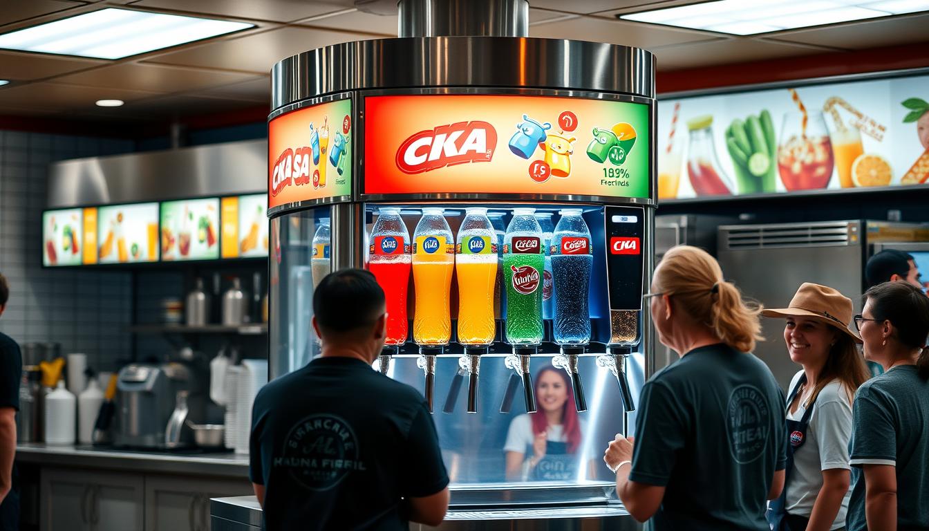 Soda fountain machines for fast-food chains