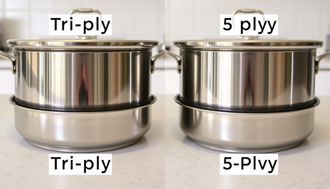 Tri-ply vs. 5-ply stainless steel pots