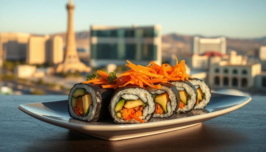 Vegetarian sushi rolls in Las Vegas